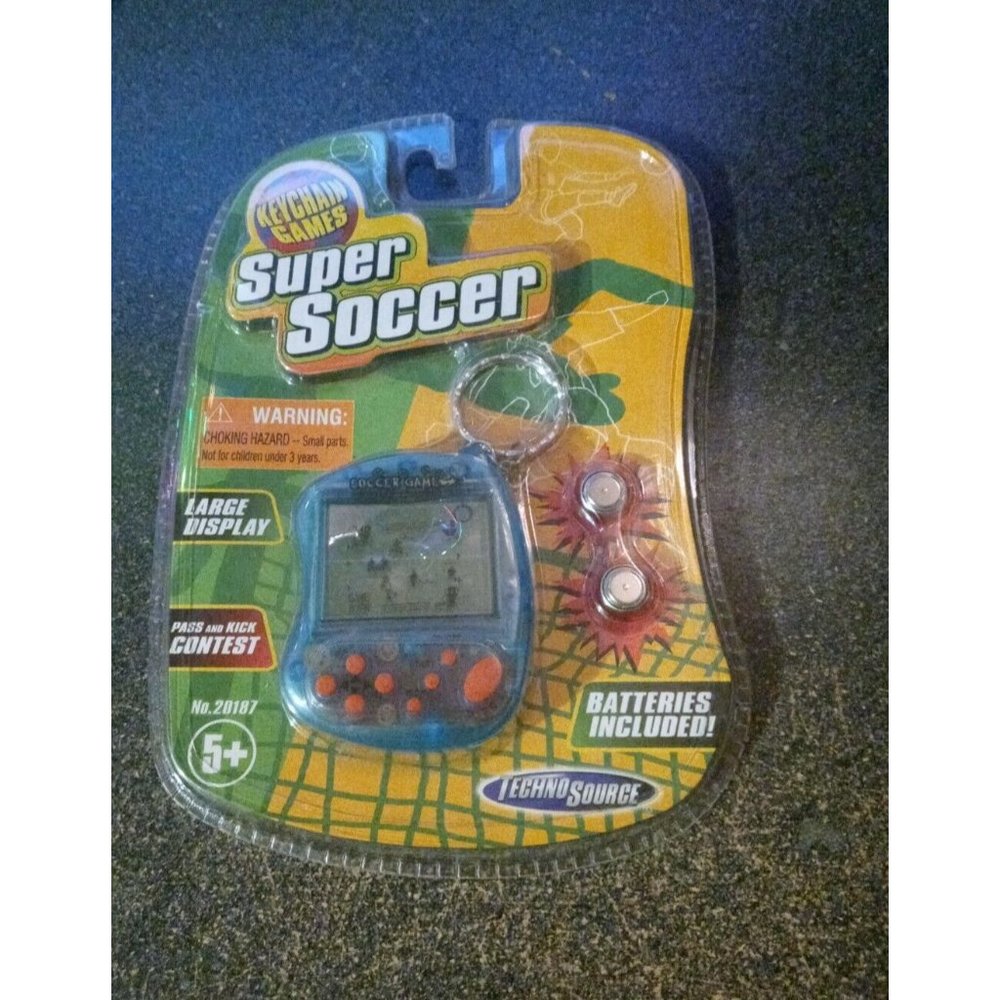 Techno Source Super Soccer LCD Keychain LCD Video Game New In Pack 2005